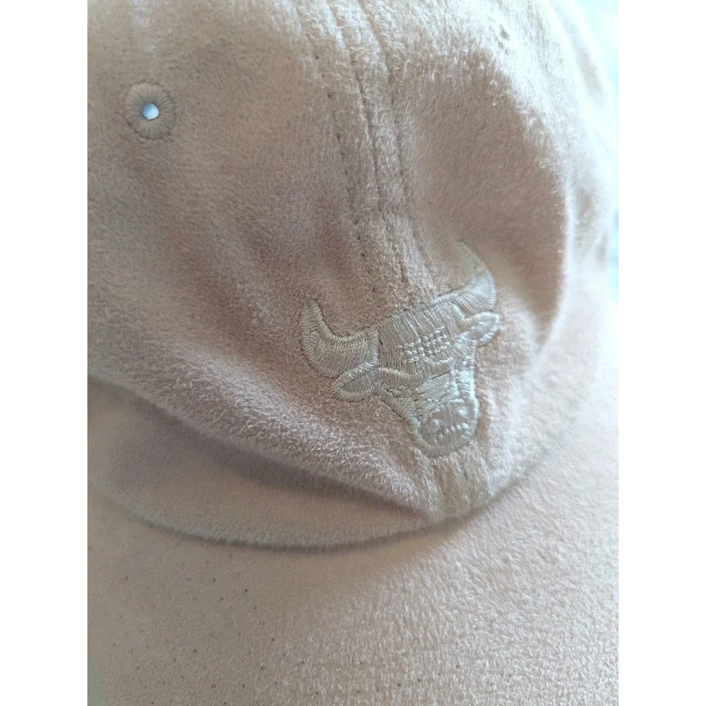 Mitchell & Ness Chicago Bulls Pink Micro Suede Strapback Hat NBA Womens Mens